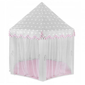 Cort tip castel, forma hexagonala, 135x140 cm, 6 ferestre cu perdele, pliabil, husa depozitare - Img 6