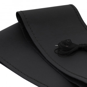 HUSA VOLAN CU SNUR PIELE NATURALA NEGRU 37-38 cm - Img 5