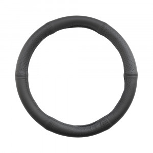 HUSA VOLAN PIELE NATURALA SEMI PERFORATA NEGRU 44-46 CM