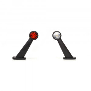 LAMPA GABARIT LED CU BRAT 875L W21.3STAR, 12V-24V, POZITIE ALB / ROSU STANGA WAS - Img 1
