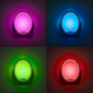 Lumina de veghe LED cu colori alternante Premium "Smooth" - 7 LED, 8x10cm - Img 3