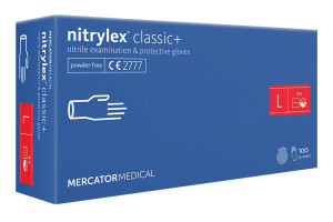 MANUSI PROTECTIE ALBASTRE DIN NITRIL CLASSIC L SET 100BUC NITRYLEX - Img 2
