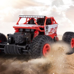 Masina cu telecomanda off-road, toate tipurile de teren, apa si zapada, scara 1:12, tractiune 4x4, rosie - Img 2