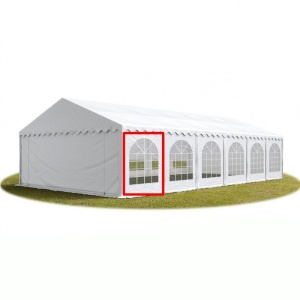 Perete cort, dimensiune 2x2.6 m, cu fereastra, ignifugat, 480 g/mp, pvc, alb - Img 3
