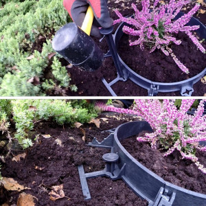 Pini plastic pentru fixare separator gazon, lungime 20 cm, negri - Img 12