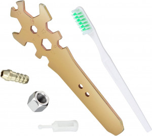 Pistol de vopsit cu aer comprimat, capacitate 600 ml, presiune reglabila, duza 1.4, recipient vopsea 10x15 cm - Img 3