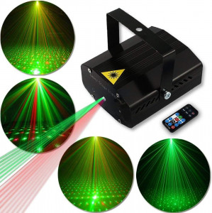 Proiector laser 6 figurine, proiectie rosu si verde, telecomanda, senzor sunet - Img 8