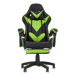 Scaun ergonomic gaming, spatar rabatabil, suport lombar, suport retractabil picioare, tetiera, inaltime reglabila 122-130 cm - Img 1