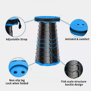 Scaun rotund pliabil, telescopic, maner pentru transport, pescuit si camping - Img 10