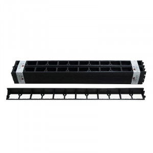 Separator gazon inaltime 4.5 cm, lungime 100 cm, 6 gauri prindere, negru - Img 14