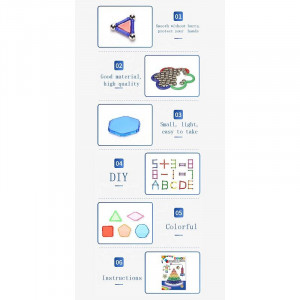 Set constructie magnetic 3d, 230 piese, joc educativ creativ, varsta 6+, procart - Img 23