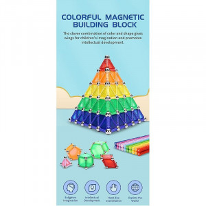 Set constructie magnetic 3d, 350 piese, multicolor, educativ, interactiv, varsta 6+, procart - Img 14