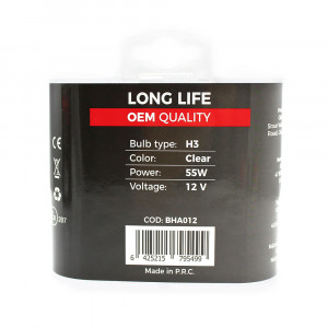 Set de 2 becuri Halogen H3, 55W +50% Intensitate - LONG LIFE - CARGUARD - Img 6