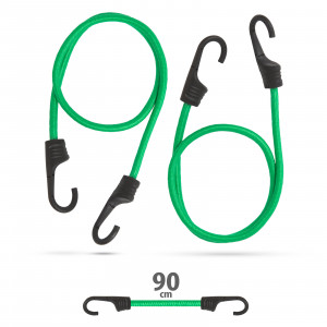 Set de cordeline de fixare profesionale - Verde - 90 cm x 8 mm - 2 buc. / pachet - Img 1