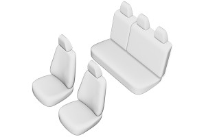 SET HUSE SCAUN DACIA LOGAN MCV 5 LOCURI AUTENTIC 2013-2020 (BANCHETA FRACTIONATA) - Img 2