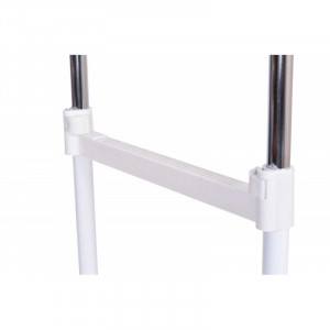 Suport dublu pentru umerase, raft incaltaminte, roti transport, inaltime ajustabila 159x80x41 cm - Img 4