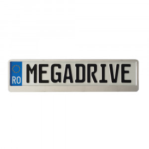 SUPORT NUMAR INMATRICULARE MEGA DRIVE METALIZAT SILVER 1 BUC - Img 2