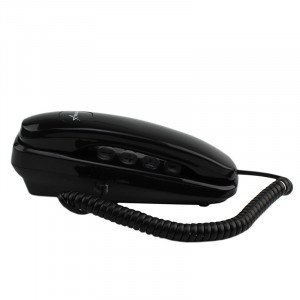 Telefon fix cu fir, montabil pe perete tastatura iluminata, redial, mute, flash culoare negru - Img 4