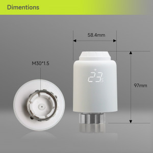Termostat inteligent pentru calorifer, wifi, android ios, control vocal alexa, programabil - Img 8