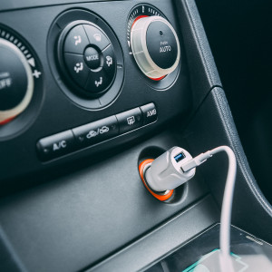 Adaptor bricheta 2 x USB – Alb - Img 2