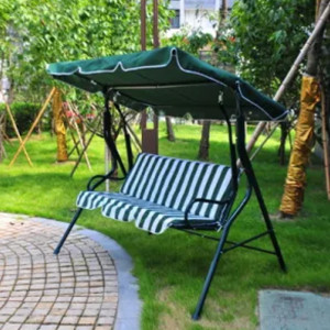 Balansoar de gradina, acoperis reglabil, 3 locuri, 170x110x153 cm, cadru metal, material textil - Img 4