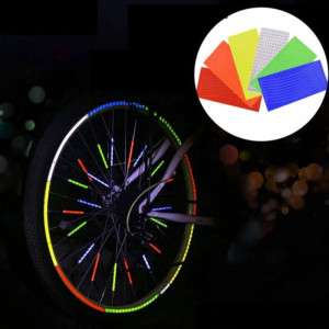 Banda reflectorizanta autoadeziva, pentru biciclete, 20.5x0.8 cm, siguranta si vizibilitate culoare produs galben - Img 2