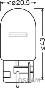BEC 12V W21W ORIGINAL SET 10 BUC OSRAM - Img 2