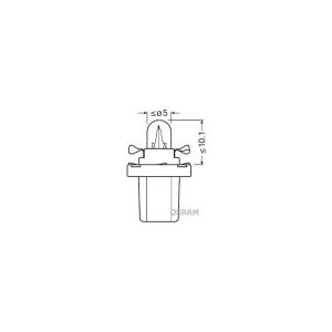 BEC BORD B8.5D SOCLU NEGRU 12V 1.2W SET 10 BUC OSRAM - Img 3