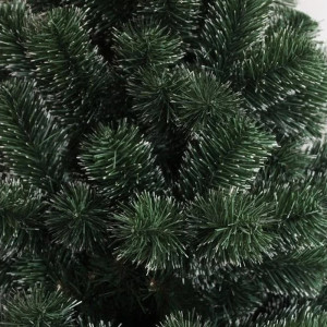 Brad artificial de craciun, pin cashmere 220 cm, varfuri albe, ace subtiri, verde natural - Img 5