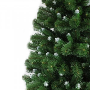 Brad de craciun artificial, aspect pin canadian cu varfuri ninse, inaltime 180 cm, verde - Img 4