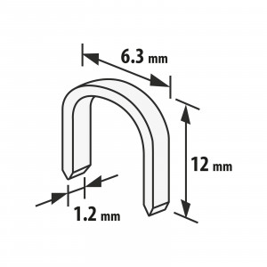 Capse - 1,2 x 6,3 x 12 mm - 1000 buc. - Img 2