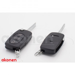 CARCASA CHEIE CONTACT PENTRU AUDI A3 / A6 / A8, 3 BUTOANE, CU CHEIE - Img 1