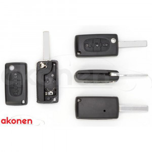 CARCASA CHEIE CONTACT PENTRU CITROEN BERLINGO / C2 / C3. 3 BUTOANE. CU CHEIE