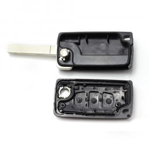 Citroen / Peugeot 307 - Carcasa tip cheie briceag cu 3 butoane, lama VA2-SH3, fara suport baterie, buton portbagaj - Img 4
