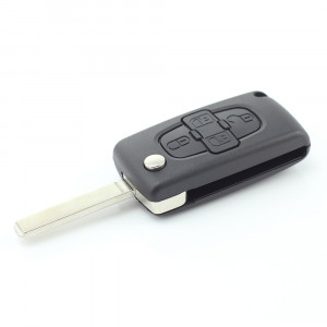 Citroen / Peugeot - Carcasa tip cheie briceag cu 4 butoane, fara suport baterie, model VA2-SH4 - Img 5