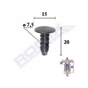 CLIPS TAPITERIE PENTRU PENTRU FIAT/LANCIA/ALFA ROMEO SET 25 BUC