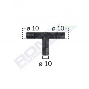 CONECTOR TEU FURTUN CONDUCTE UNIVERSAL 10MM - NEGRU SET 5 BUC - Img 2