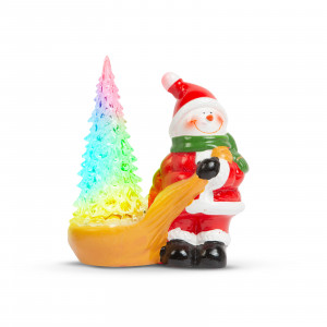Decor de Crăciun LED RGB - om de zăpadă - 13 x 7 x 15 cm - Img 1