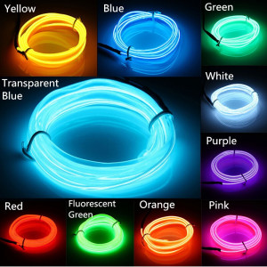 Fir cu lumina ambientala pentru auto, neon ambiental flexibil 3,2 mm culoare portocaliu - Img 3