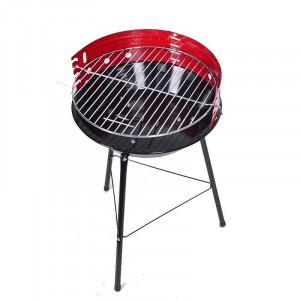 Gratar carbune, inaltime reglabila 4 nivele, protectie anti vant, 35x56 cm - Img 2