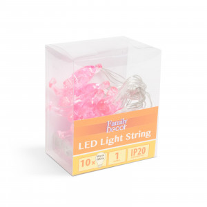 Instalație de pom cu LED - flamingo - 1,1 m - 10 LED - alb cald - 3 x AA - Img 2