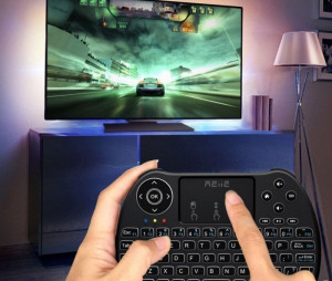 Mini tastatura iluminata, wireless cu touchpad, reiie h9+ - Img 5