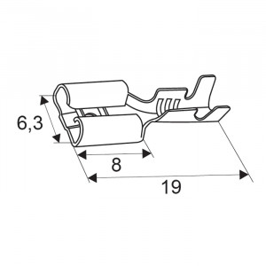 Papuc cuprat 6,3 mm - Img 2