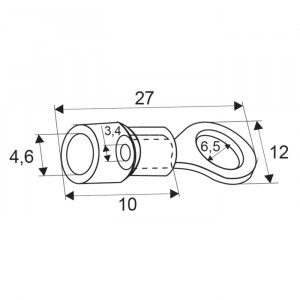 Papuc izolat tip inel6,5/2,3mm - Img 2