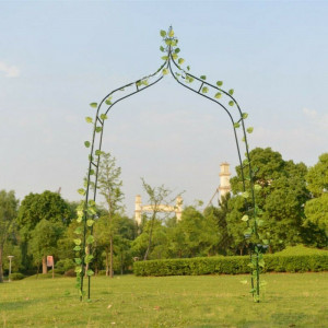 Pergola decorativa de gradina, constructie metalica, stil gothic, 240x150x37 cm - Img 7