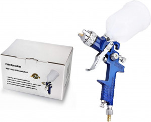 Pistol de vopsit cu aer comprimat, capacitate 600 ml, presiune reglabila, duza 1.4, recipient vopsea 10x15 cm - Img 4