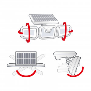 Reflector solar rotativ cu senzor de mișcare - 3 LED-uri COB - Img 4