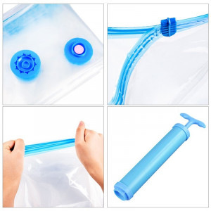 Sac pentru vidat transparent, reutilizabil, 80 x 110 cm, inchidere glisor - Img 6