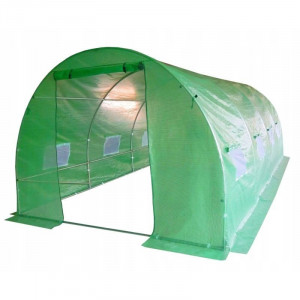 Sera tip tunel pentru gradina, 6x3x2 m, folie pe 140g/mp, filtru uv4, ferestre - Img 6