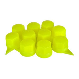 SET 10 BUCATI CAPAC PLASTIC PENTRU PREZON ROATA CU INDICATOR 33' NEON GALBEN 41 MM - Img 11